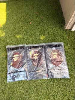 3 Bape shirts $30 each, $80 for all