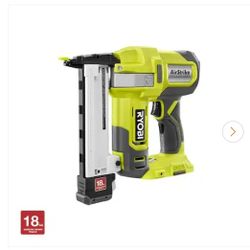 RYOBI ONE+ 18V 18-Gauge Cordless AirStrike Narrow Crown Stapler with battery 