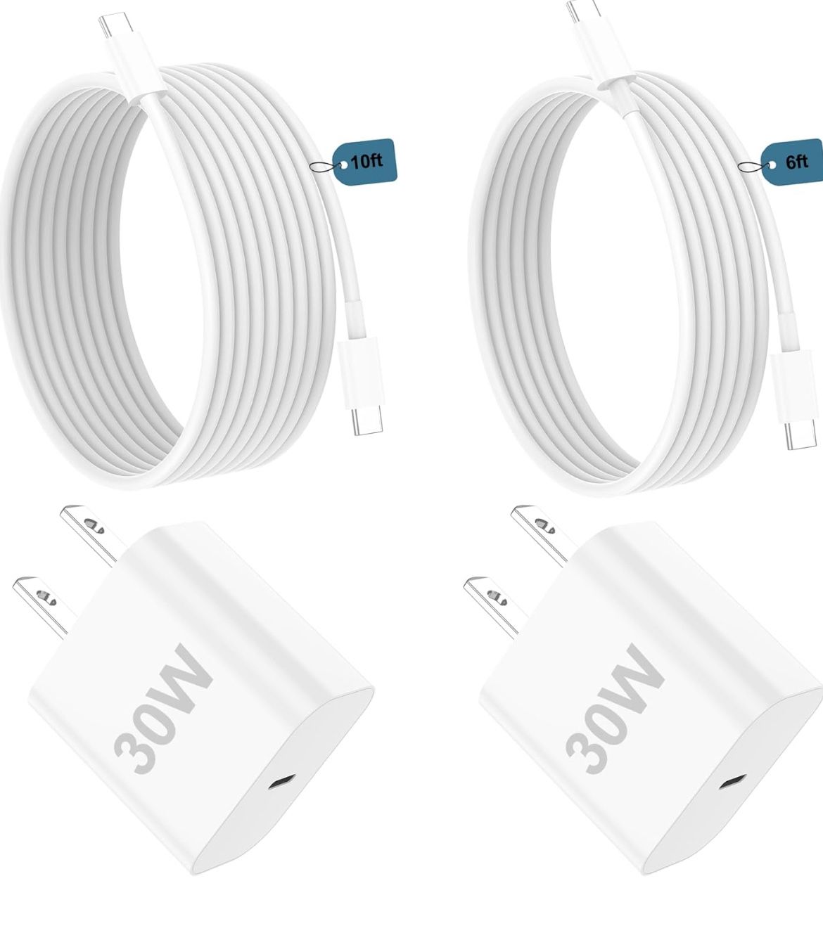 Brand: Apokelie iPhone 16 15 Charger Fast Charging,2Pack 30W USB C Fast Charger Cord 6/10ft,Type C Wall Charger Block for iPhone 16/16 Pro Max/15/15 P