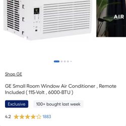 GE Small Room Window Air Conditioner,  (115-Volt, 6000-BTU)
