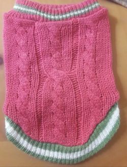 Pink/Green Sweater For Dogs Size Small