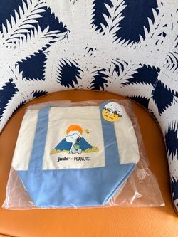 Junbi Matcha X Peanuts Mini Canvas Tote Bag Snoopy