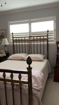 Antique Brass Bed and Mattress