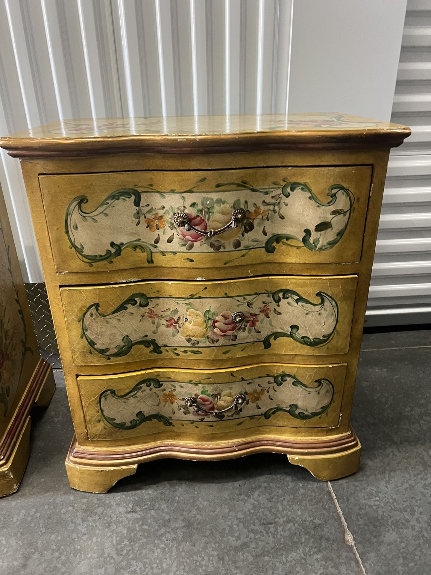 Antique dresser Night Stand Floral 