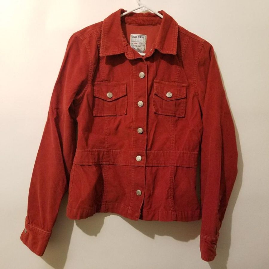 Old Navy Women’s Corduroy Red Jacket