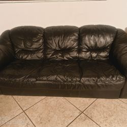 Black Leather Couch