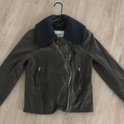 Abercrombie & Fitch Vegan Suede Leather Jacket, Womens Size Medium