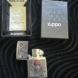 Original Zippo Lighter , Spade Style , Made In USA , Brand New