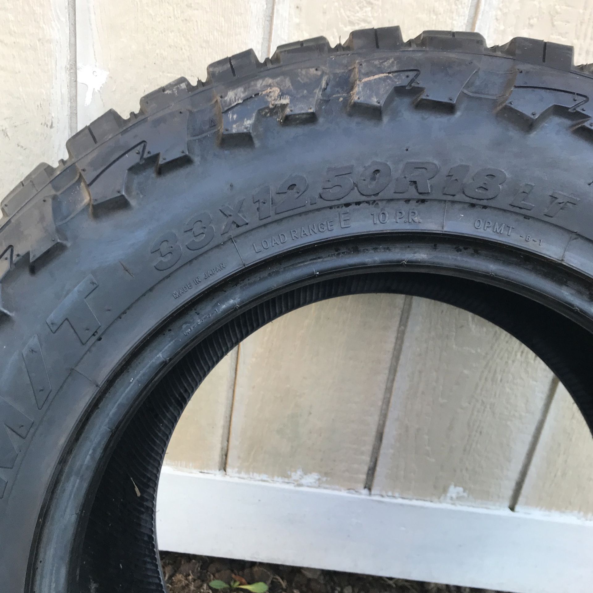 2)open Country Tires M/T33/12.50/18 Tires Are And Good Condition 60to 70%thred Left