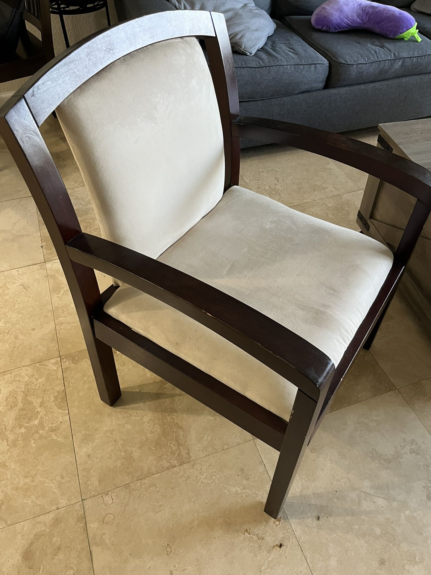 Wooden Chair W/ Ottoman