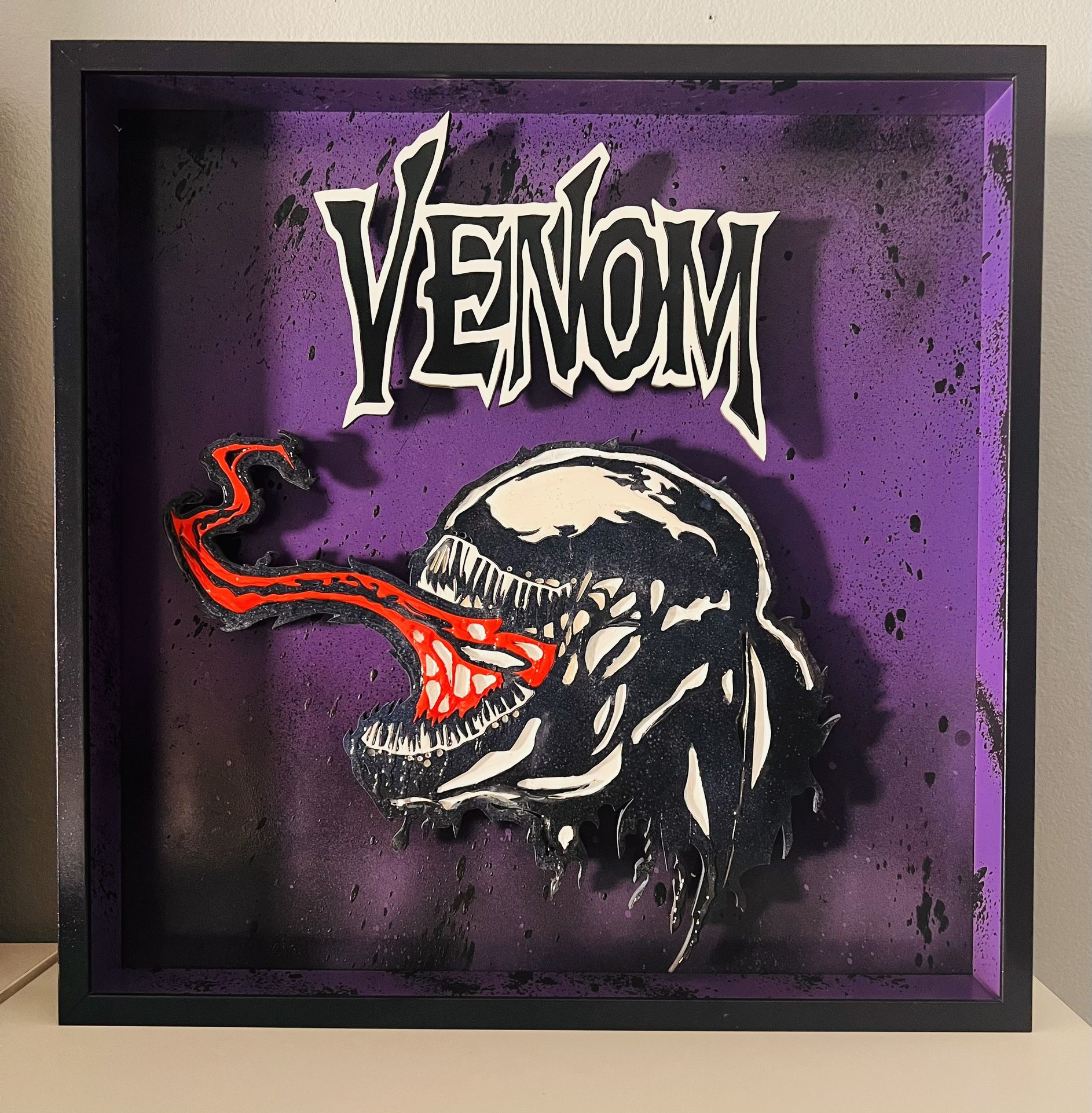 Custom Made Venom Shadow Box Art