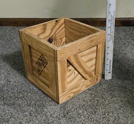 9" decorative cube - Man Crate / desk organizer - Holmdel NJ