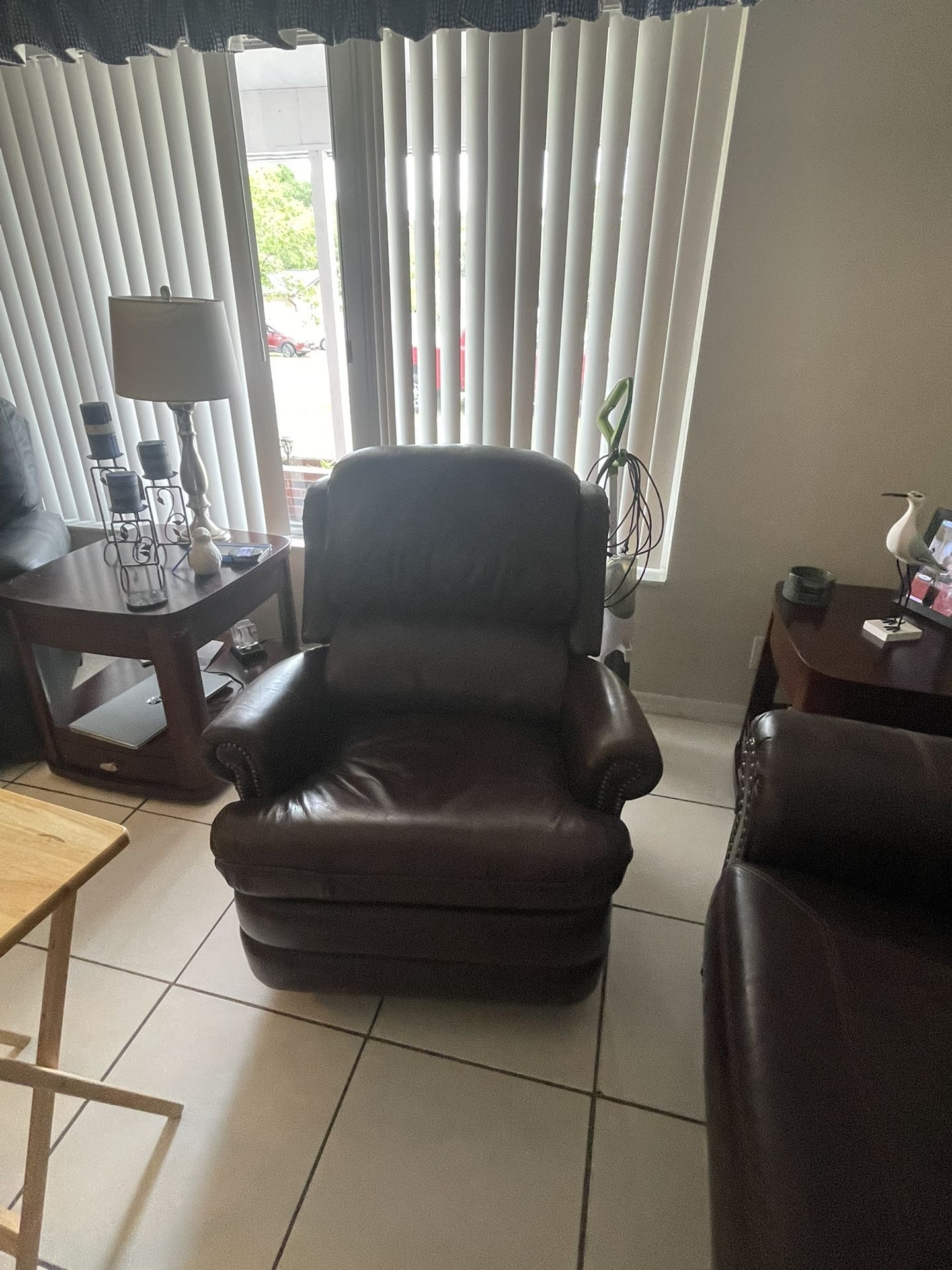Leather Swivel Recliner