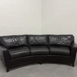 Walter E. Smithe Leather Sofa- Delivery Available