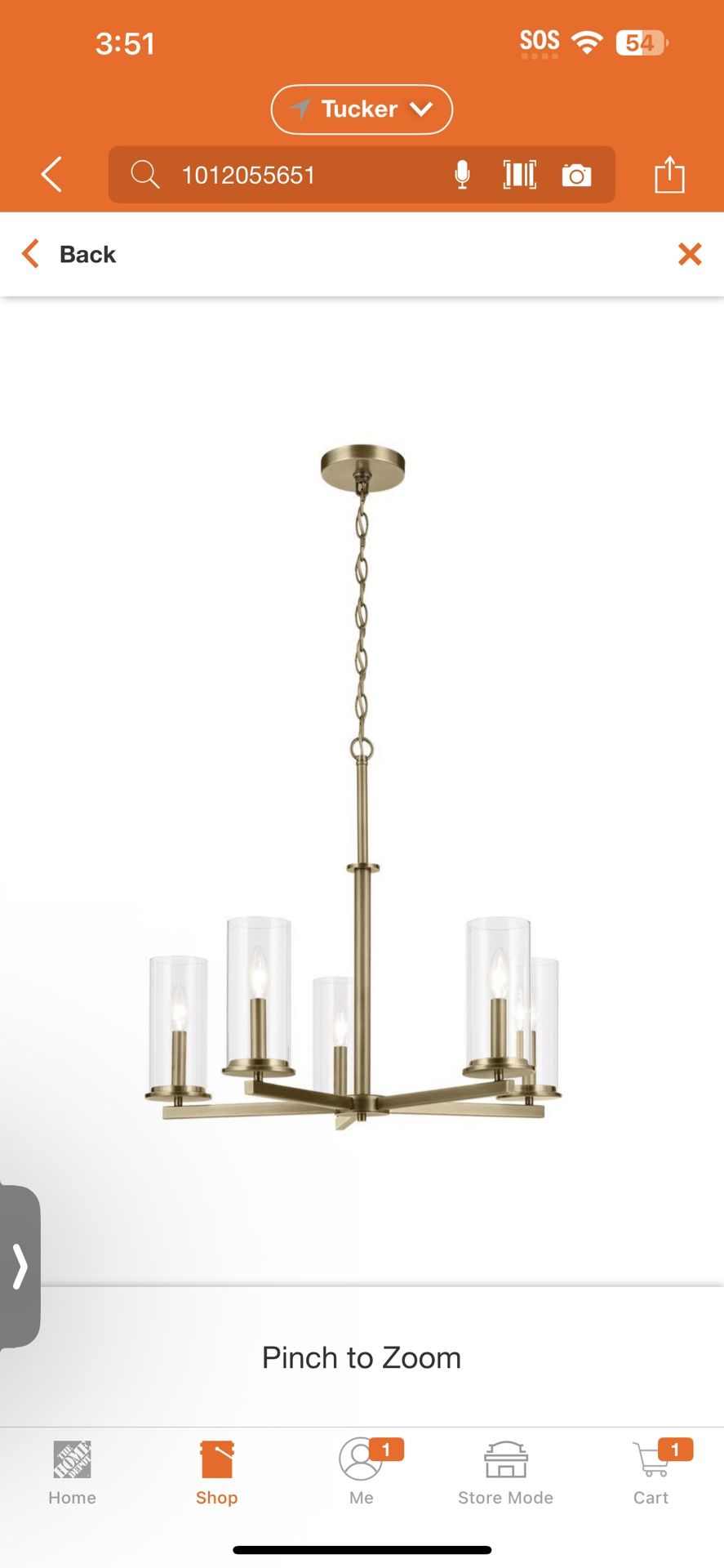 Crosby 26.25 in. 5-Light Natural Brass Contemporary Candlestick Cylinder Chandelier for Dining Room