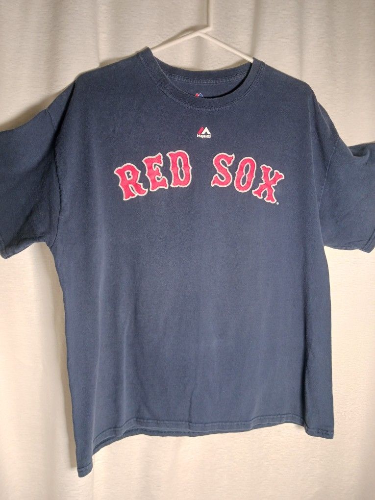 Dustin Pedroia Boston Red Sox #15 T-Shirt XL Jersey Style Navy MLB Majestic  for Sale in Abington, MA - OfferUp