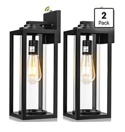 🔥 MUST GO! 2-Pack 16” Dusk-to-Dawn Outdoor Wall Lights – New Open Box