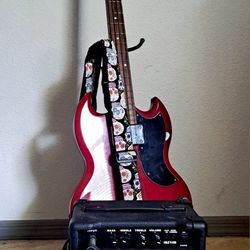 Epiphone Short-Scale Bass Guitar and Ibanez Practice Amp