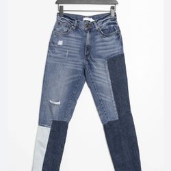 Sandro Distressed Patchwork Denim Jeans