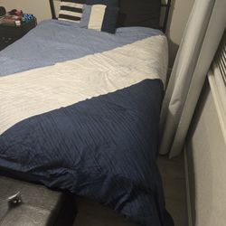 Queen Sized Bed Frame and Medium Firm Mattress