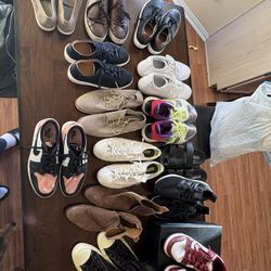 Huge Men’s Shoe Lot Sz 13. 15 Pairs, Saint Laurent, Nike, Jordan, Kobe V, Bruno Magli, Vince