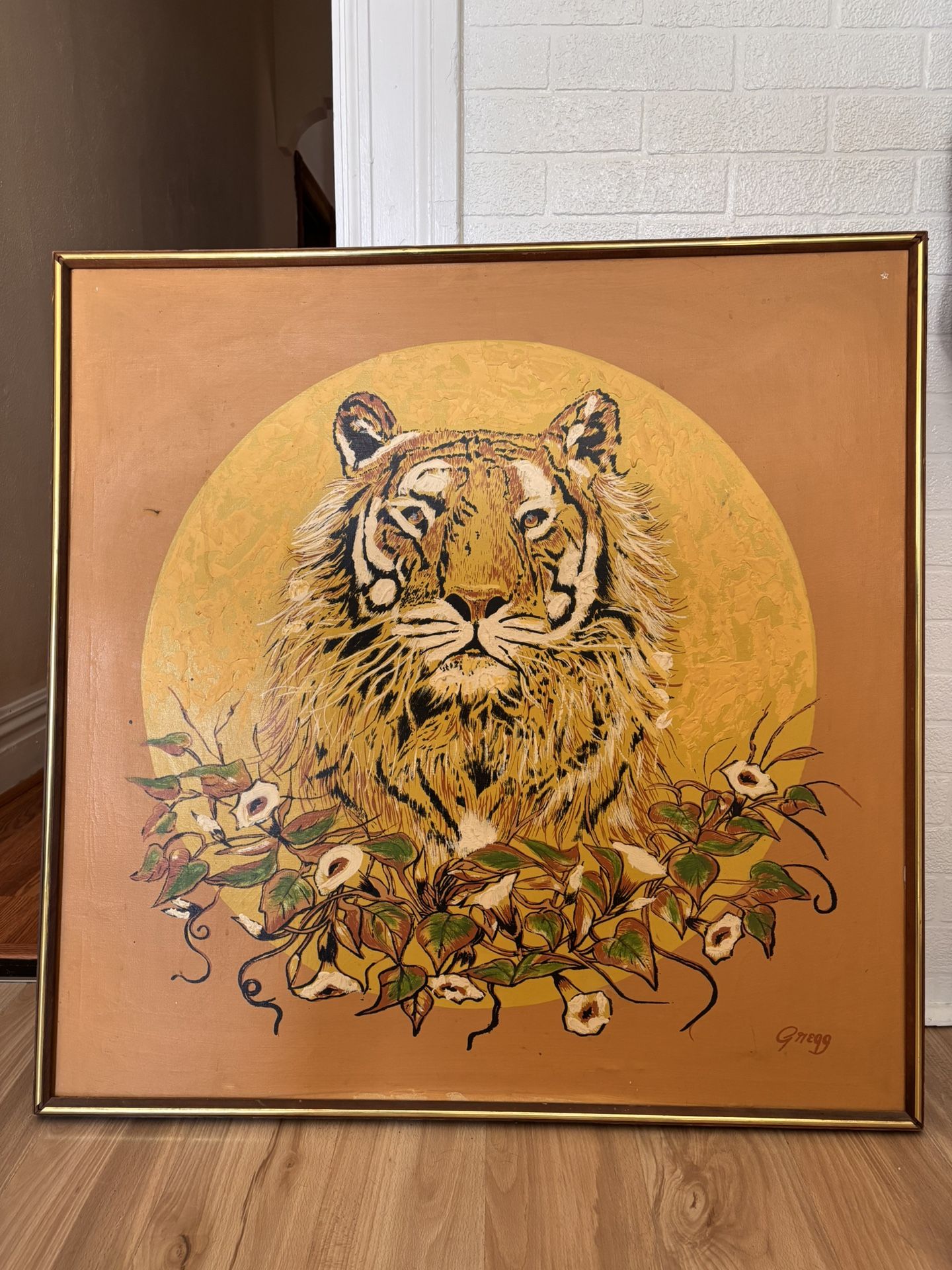Vintage Tiger Canvas Painting