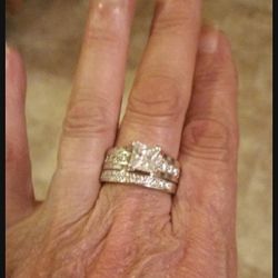 Faux Diamonds Wedding Set