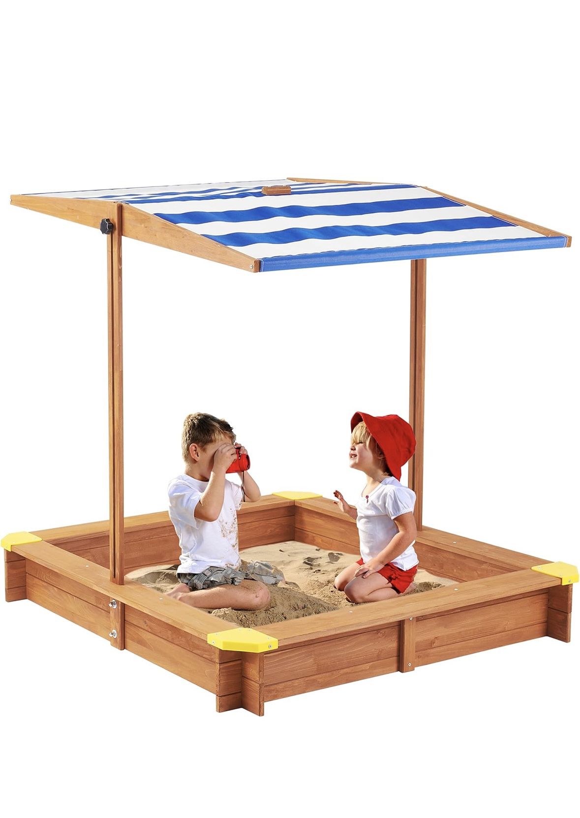 Kids Wooden Outdoor Sandbox