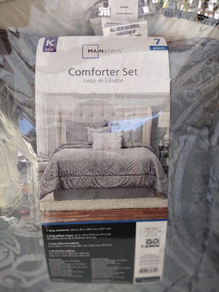 NEW King Size Comforter Set 7 Piece OBO