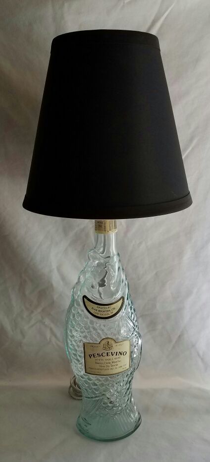 Pescevino Italian Wine Fish Shaped Bottle Lamp