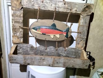 Trout Wall Shelf/ Spice Rack