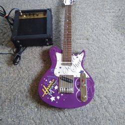 WASHBURN.  HANNA MONTANA  COLLECTABLE. GUITAR. &  AMP.   READY TO  PLAY