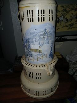 Antique Perfection Oil Heater Handpainted