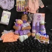 Mommy's Little Purple Peach Reborn Baby Bundle 