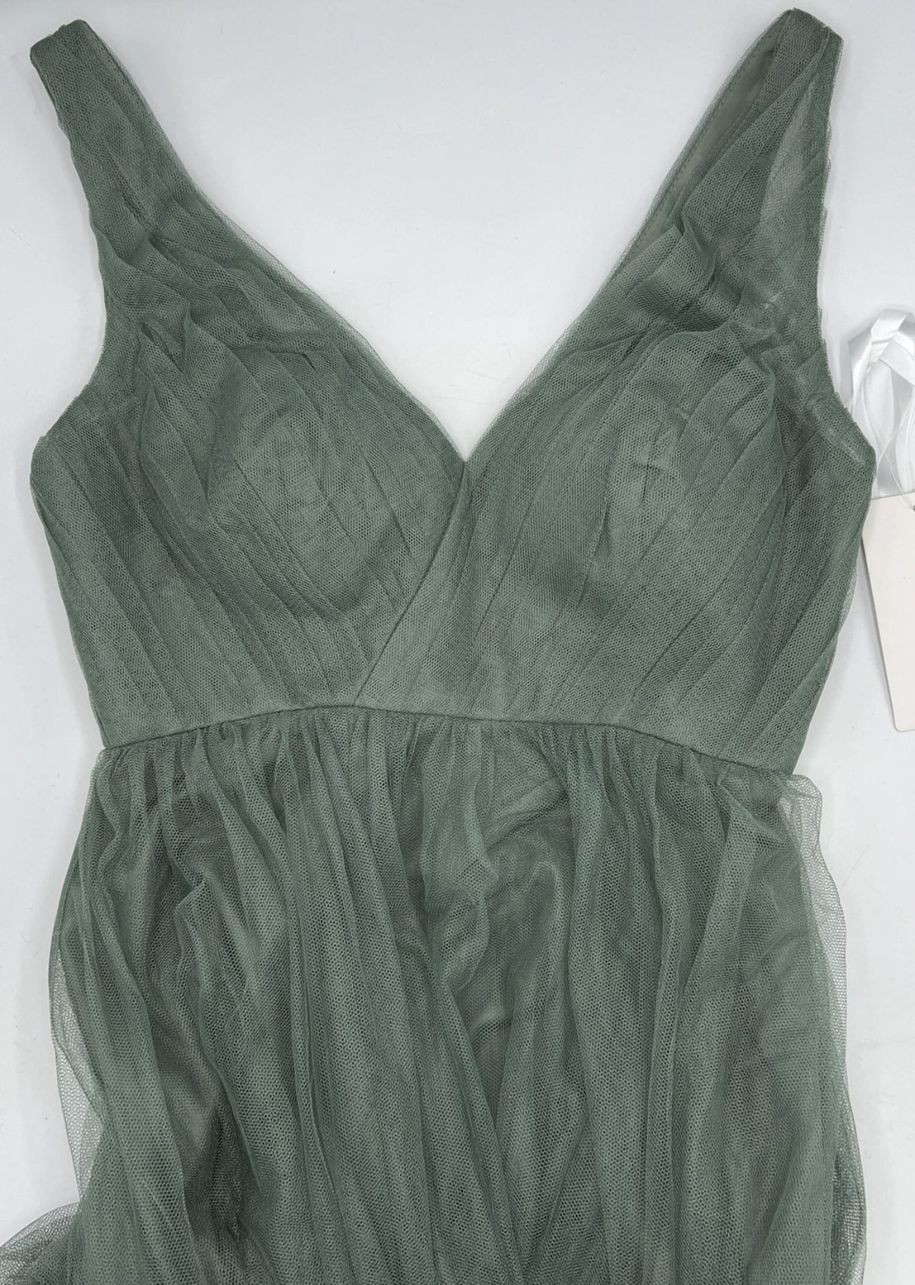 Revelry Rosemary Jamie Tulle Dress Soft Forest Green Size 0 Petite Long Prom Bridesmaid