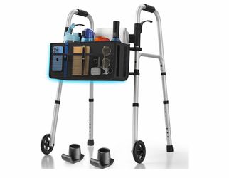 Folding Walker with Wheels and Storage Bag