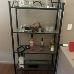 Glass shelving unit