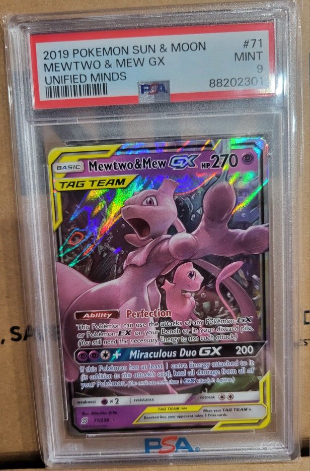 Mewtwo & Mew Unified Minds PSA 9
