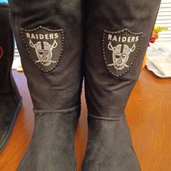 Raiders/9ers Black With Bling Boots