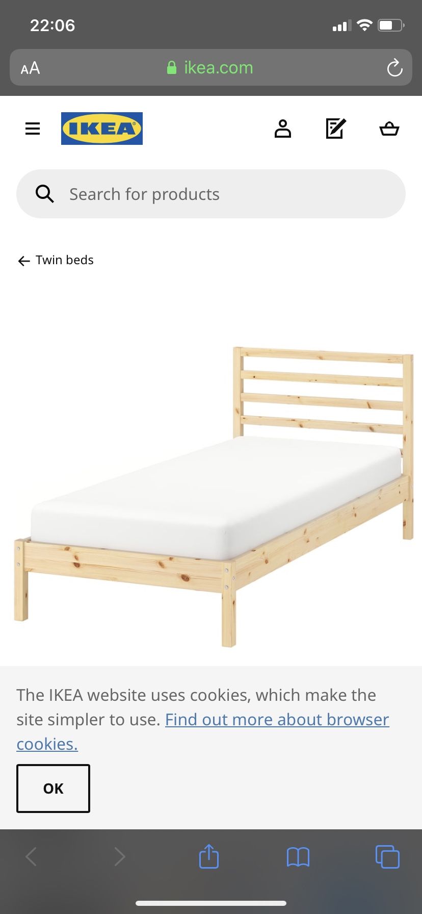 Ikea Tarva Twin Bed Frame