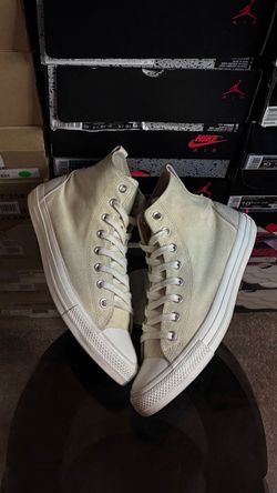 beige cream converse