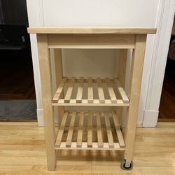 Kitchen Extra Shelves-wood With 2 Wheels
