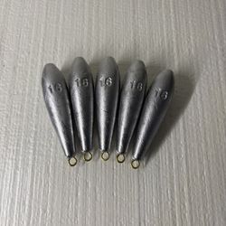 (5) Deep Sea Fishing Sinkers 16oz