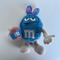 Blue m&m Easter plush
