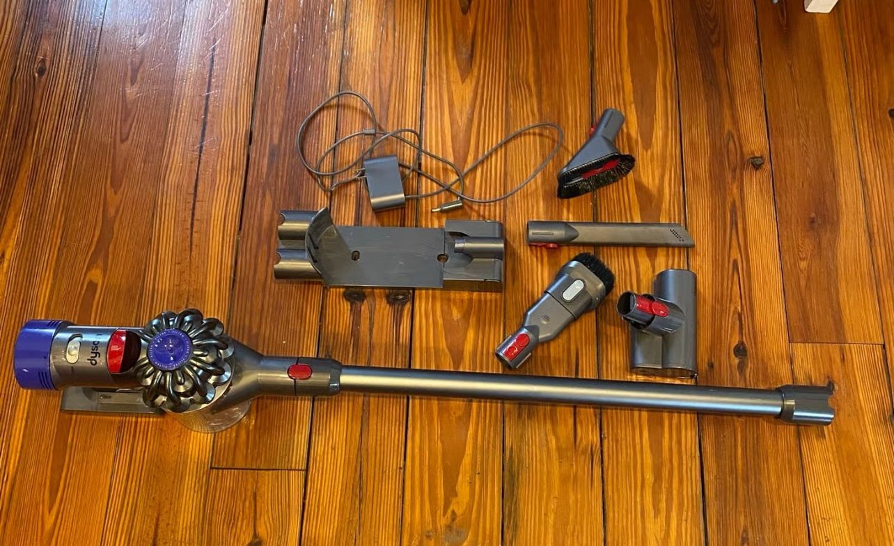 Used Dyson V8 Animal Cordless Vacuum With All Attachments + Wall Charger