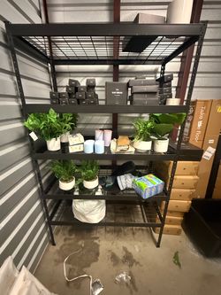 SOLID BLACK METAL SHELVES