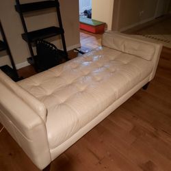 Very Nice Expensive  White Leather Couch