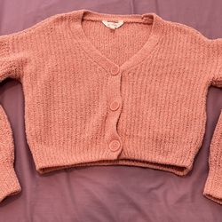 Pink M No Boundaries Crop Sweater
