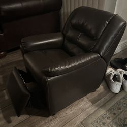 Miniature 100% Real Leather recliner 