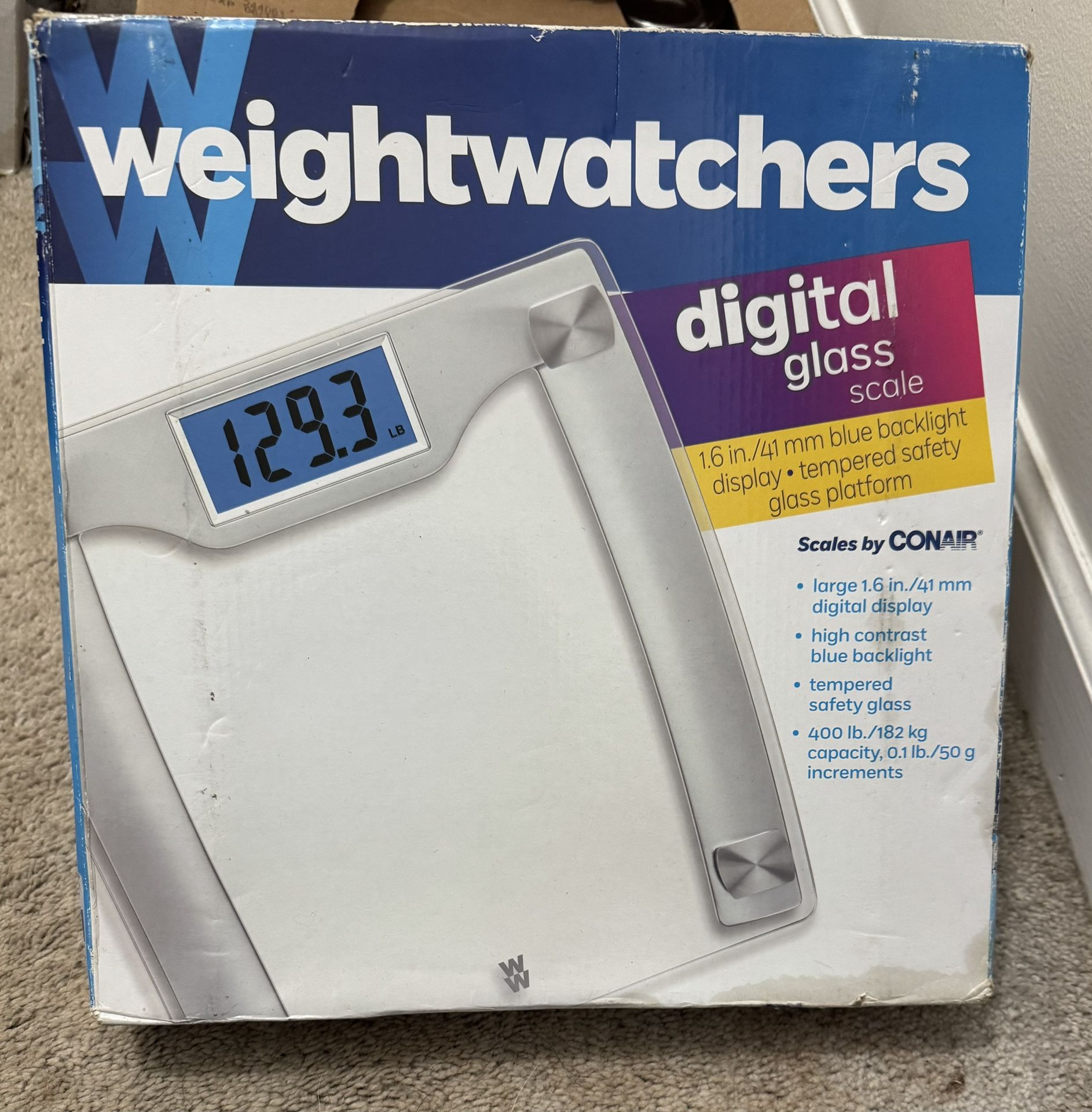 NEW - Weight Watchers Digital Glass Scale
